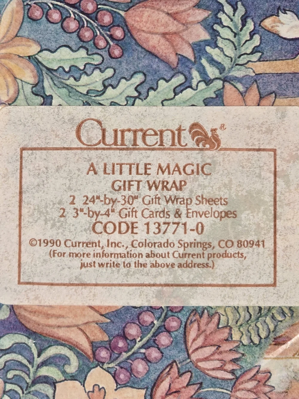 Vintage Current A Little Magic Gift Wrap Set 90's New In Package. Castle Unicorn